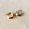 Mondsee 18k Gold Filled Faceted Half-Hoop Earrings | 18k Gold Filled Jewelry