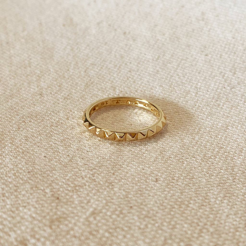 Mondsee 18k Gold Filled Spiked Band Ring | 18k Gold Filled Jewelry