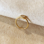 Mondsee 18k Gold Filled Rectangle Solitaire Ring | 18k Gold Filled Jewelry