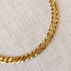 Mondsee 18k Gold Filled Unisex Diamond Cut Cuban Link Bracelet Anklet | 18k Gold Filled Jewelry