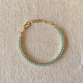 Mondsee 18k Gold Filled 3mm CZ Mint Bracelet | 18k Gold Filled Jewelry