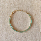 Mondsee 18k Gold Filled 3mm CZ Mint Bracelet | 18k Gold Filled Jewelry