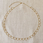 GoldFi 18k Gold Filled Bali Style Belly Chain With Cubic Zirconia Stones