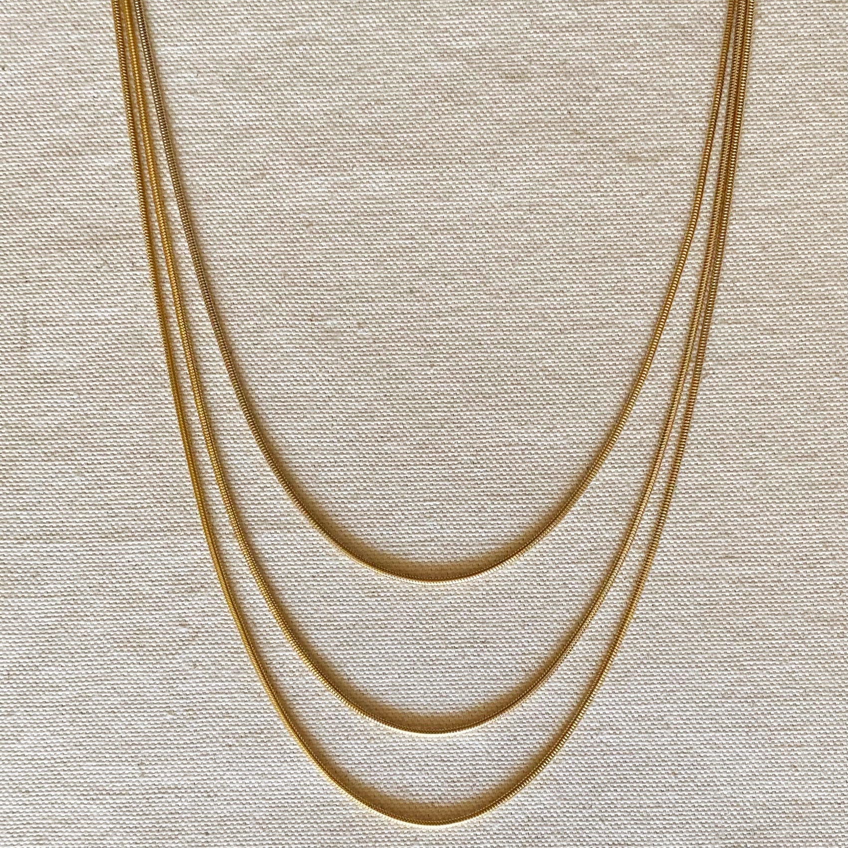 Mondsee 18K Gold Filled Rounded Snake Chain | 18k Gold Filled Jewelry
