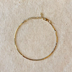 Mondsee 18k Gold Filled 2.0mm Dot Chain Anklet | 18k Gold Filled Jewelry