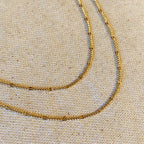 Mondsee 18k Gold Filled Beaten Figaro Chain | 18k Gold Filled Jewelry