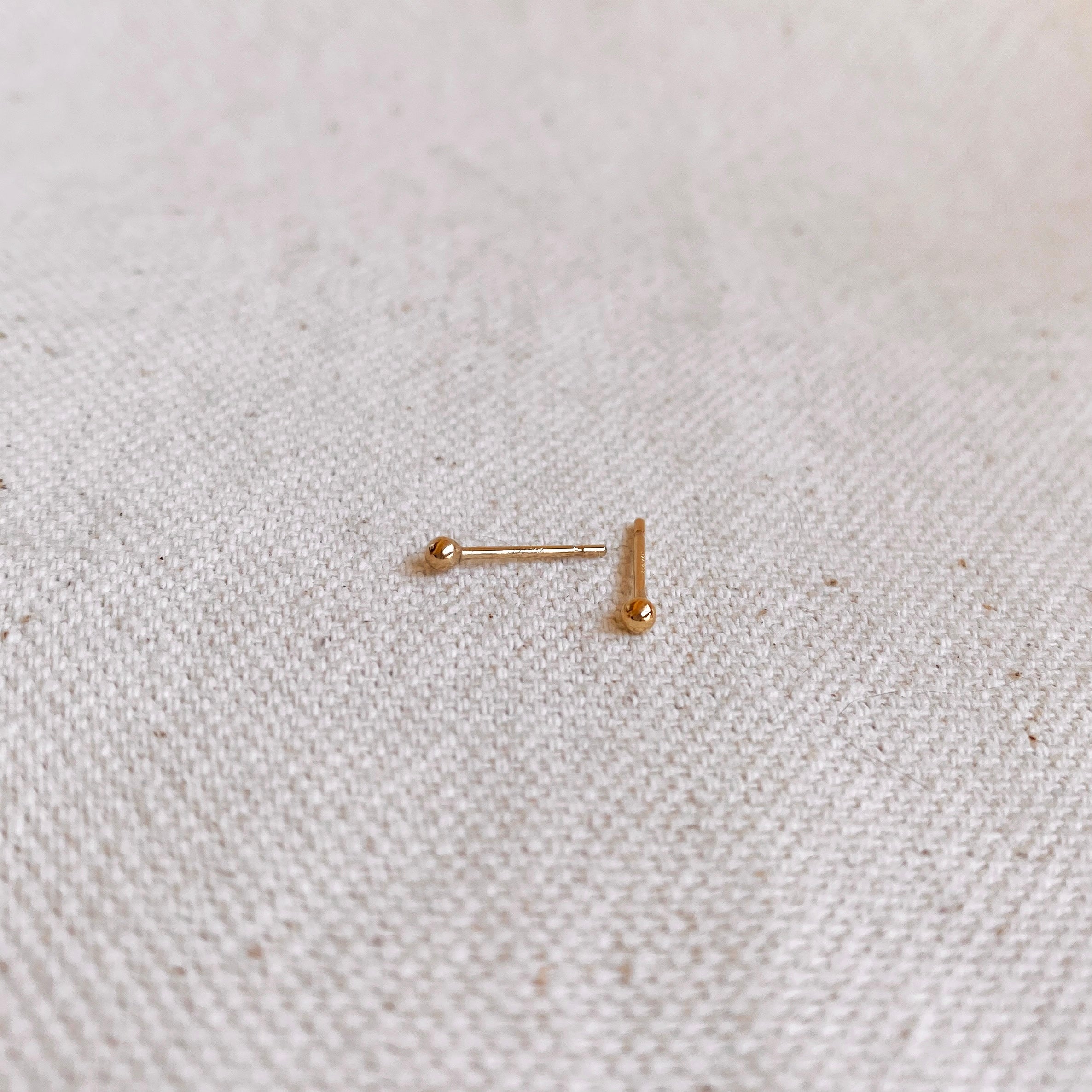 Mondsee 14k Gold Filled 2.0mm Ball Stud Earrings | 18k Gold Filled Jewelry