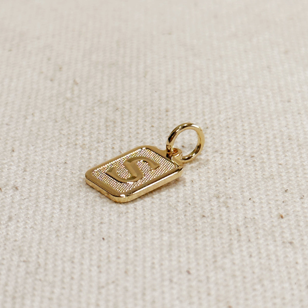 Textured Initial Plate Pendant, view 6