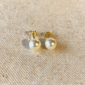 Mondsee 18k Gold Filled 8mm Classic Pearl Stud | 18k Gold Filled Jewelry