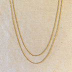 Mondsee 18k Gold Filled Beaten Figaro Chain | 18k Gold Filled Jewelry