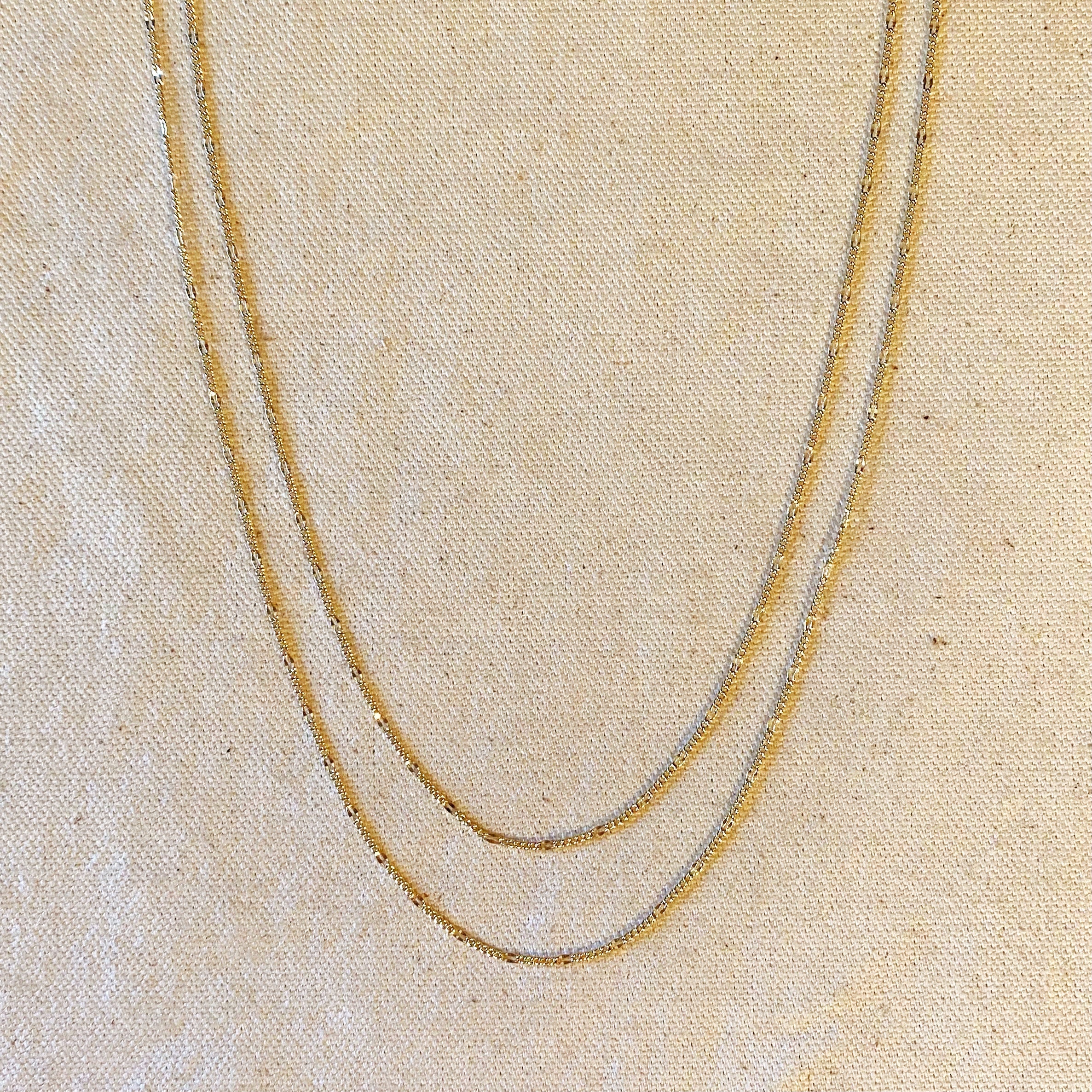 Mondsee 18k Gold Filled Beaten Figaro Chain | 18k Gold Filled Jewelry