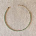 Mondsee 18k Gold Filled 3mm Mint Cubic Zirconia Necklace | 18k Gold Filled Jewelry