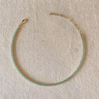 Mondsee 18k Gold Filled 3mm Mint Cubic Zirconia Necklace | 18k Gold Filled Jewelry