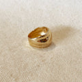 Mondsee 18k Gold Filled Wavy Wide Band Ring | 18k Gold Filled Jewelry