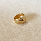Mondsee 18k Gold Filled Wavy Wide Band Ring | 18k Gold Filled Jewelry
