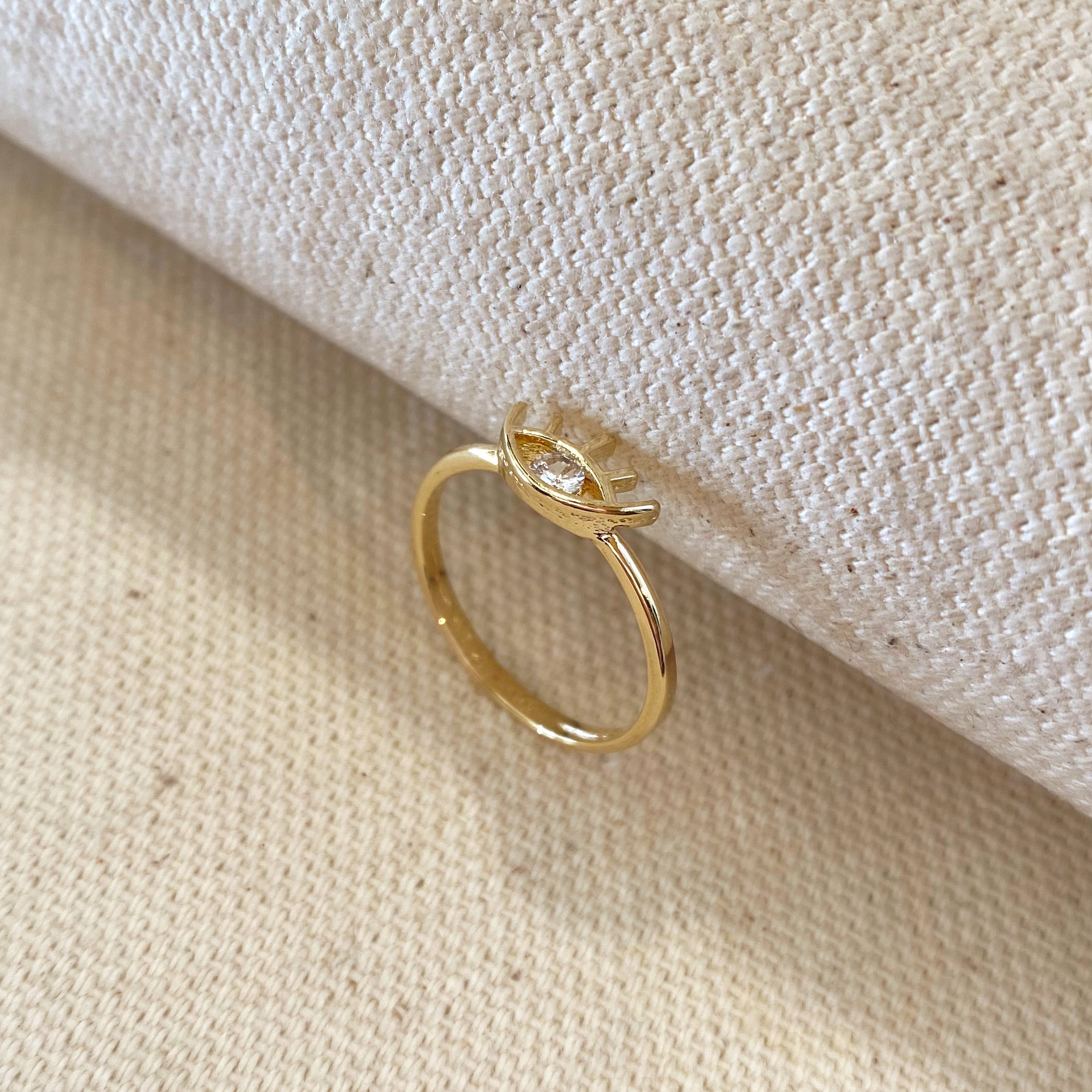 Mondsee 18k Gold Filled Dainty Eye Ring | 18k Gold Filled Jewelry