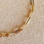 Mondsee 18k Gold Filled Short Link Paperclip Bracelet | 18k Gold Filled Jewelry