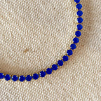 Mondsee 18k Gold Filled 3mm CZ Royal Blue Bracelet | 18k Gold Filled Jewelry