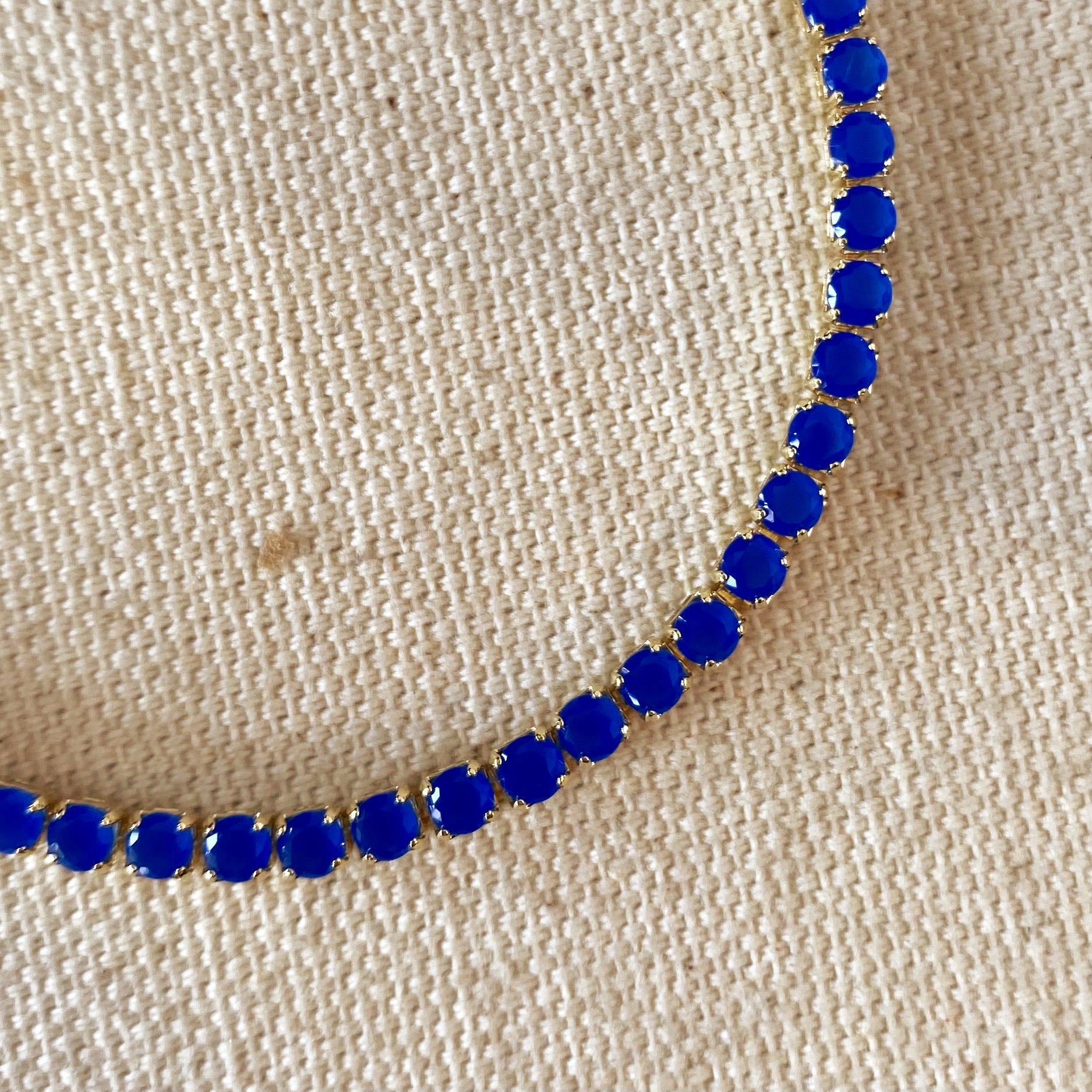 Mondsee 18k Gold Filled 3mm CZ Royal Blue Bracelet | 18k Gold Filled Jewelry