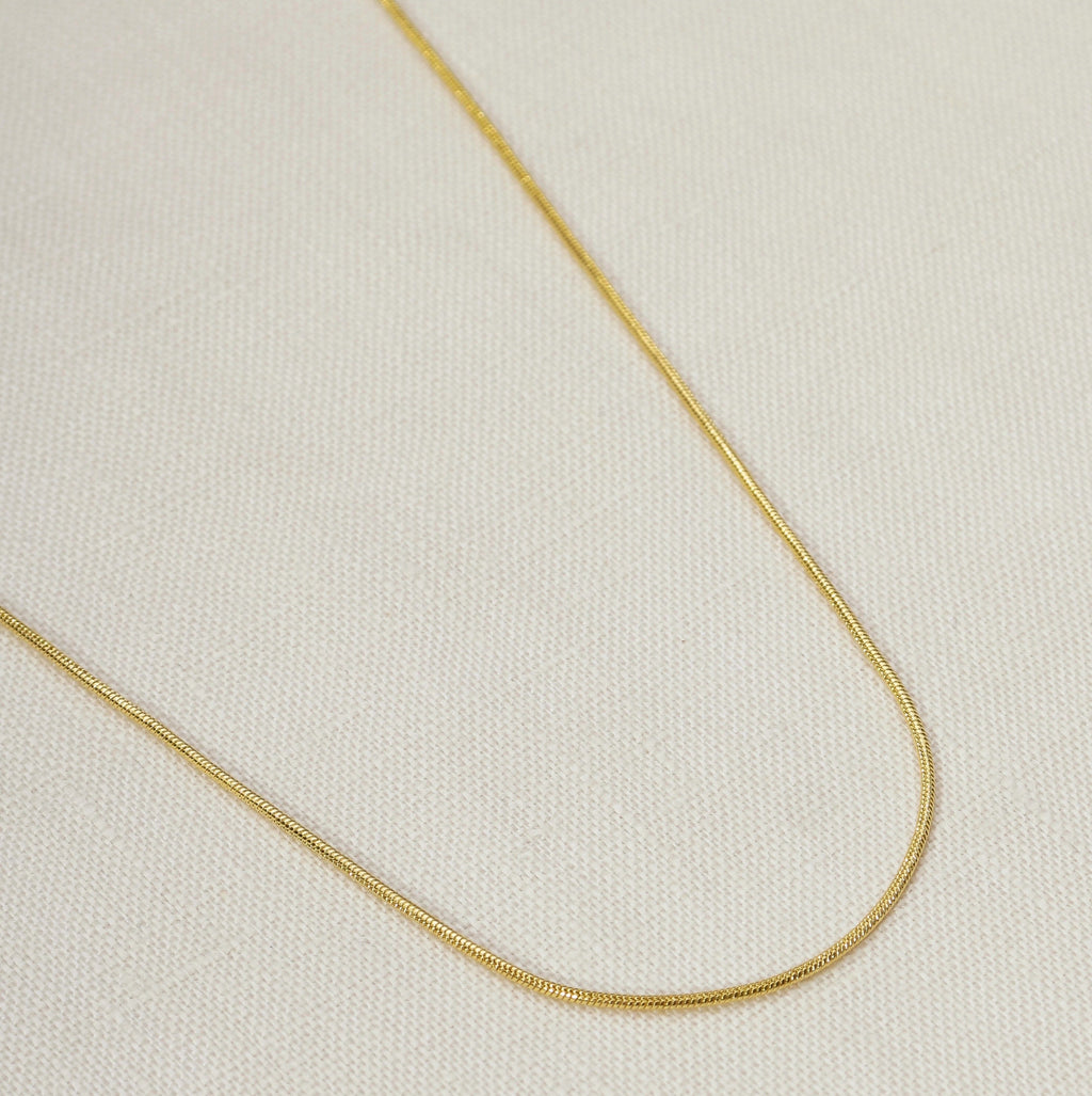 Mondsee 18k Gold Filled 1.2 mm Round Snake Chain Necklace | 18k Gold Filled Jewelry