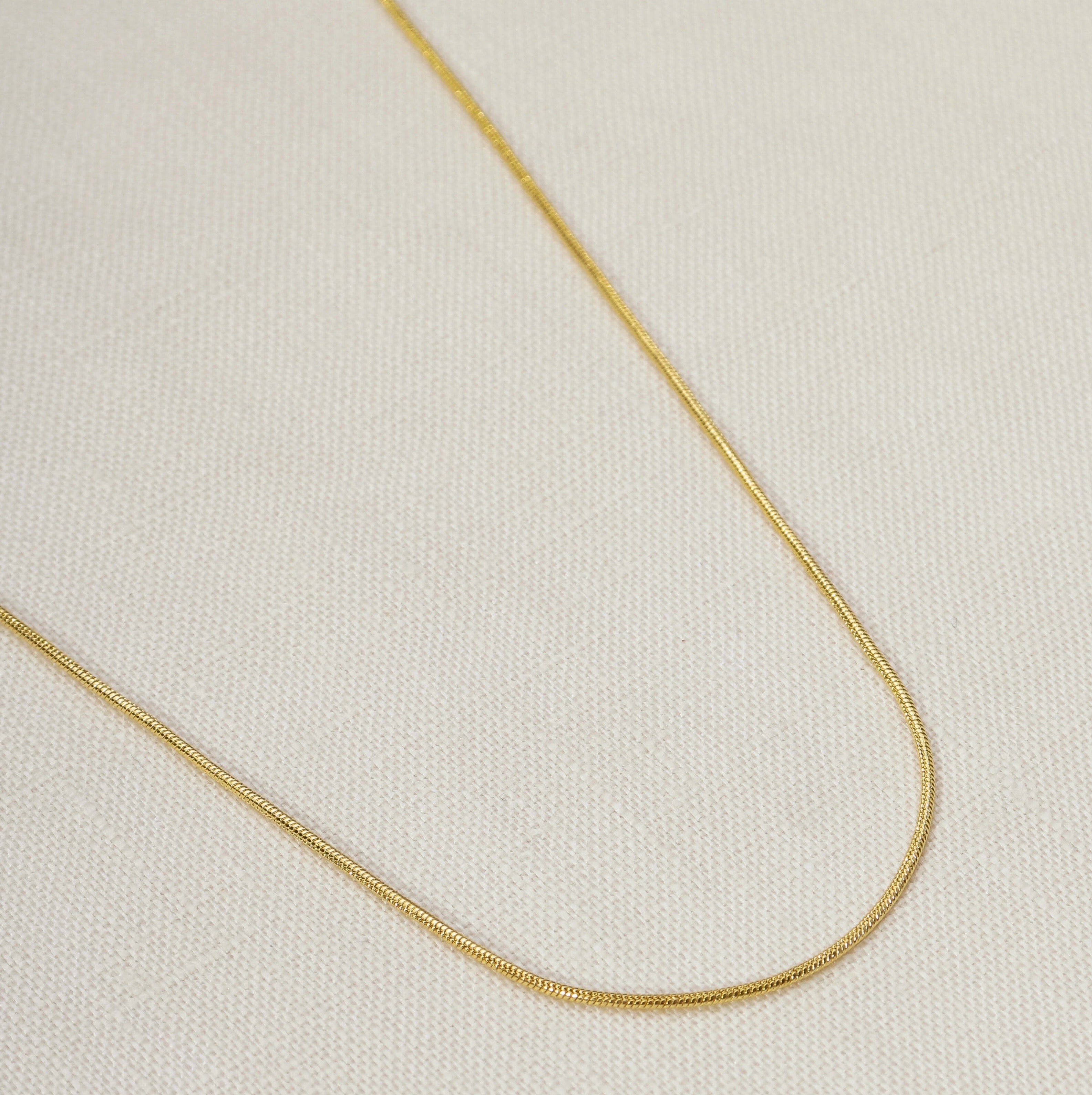 Mondsee 18k Gold Filled 1.2 mm Round Snake Chain Necklace | 18k Gold Filled Jewelry