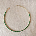 Mondsee 18k Gold Filled 3mm Cubic Zirconia Emerald Necklace | 18k Gold Filled Jewelry