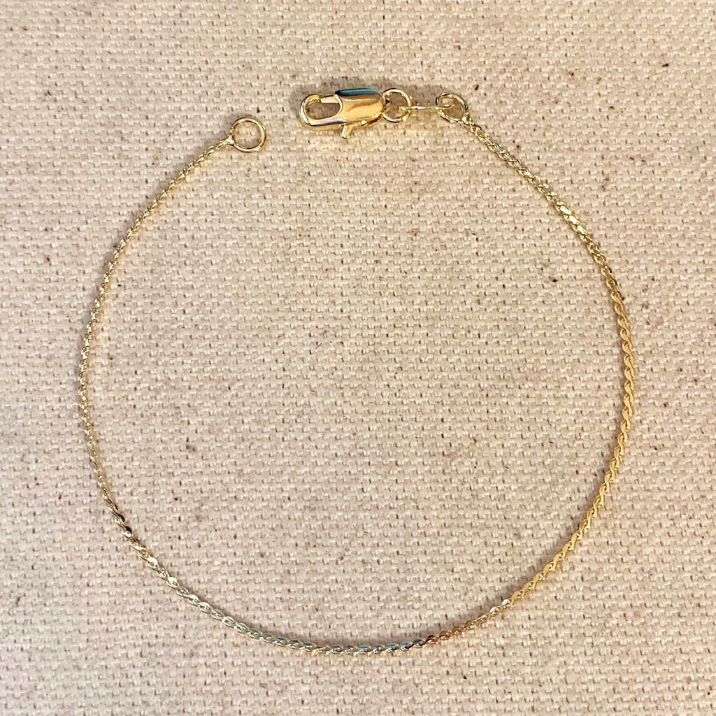 Mondsee 18k Gold Filled Thin Delicate Bracelet | 18k Gold Filled Jewelry