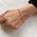 Mondsee 18k Gold Filled Classic Paperclip Bracelet | 18k Gold Filled Jewelry