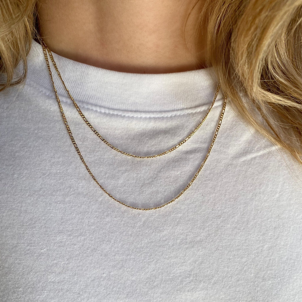 Mondsee 18k Gold Filled Thin Figaro Chain | 18k Gold Filled Jewelry