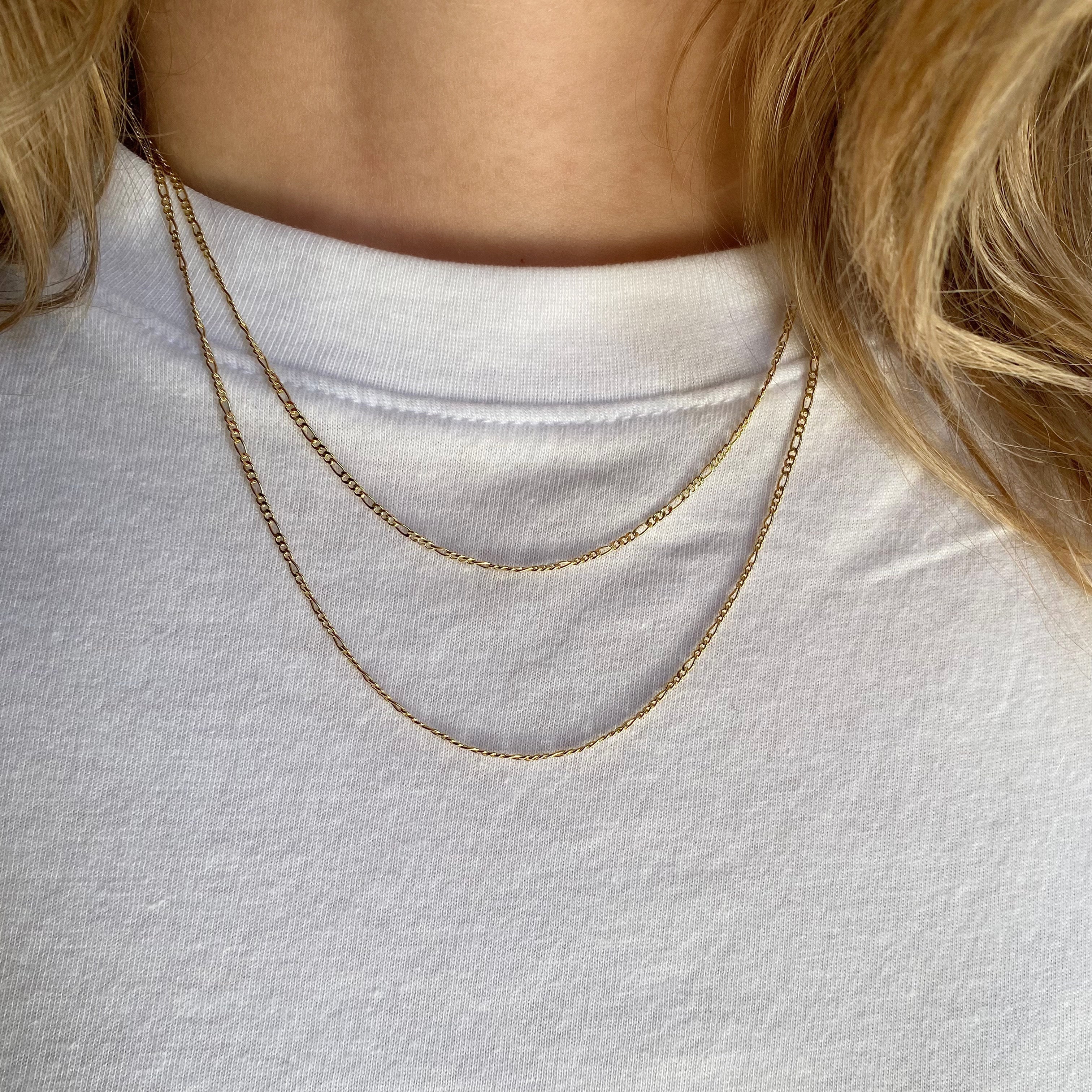 Mondsee 18k Gold Filled Thin Figaro Chain | 18k Gold Filled Jewelry