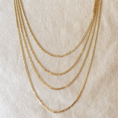 Mondsee 18k Gold Filled 2mm Flat Mariner Chain | 18k Gold Filled Jewelry