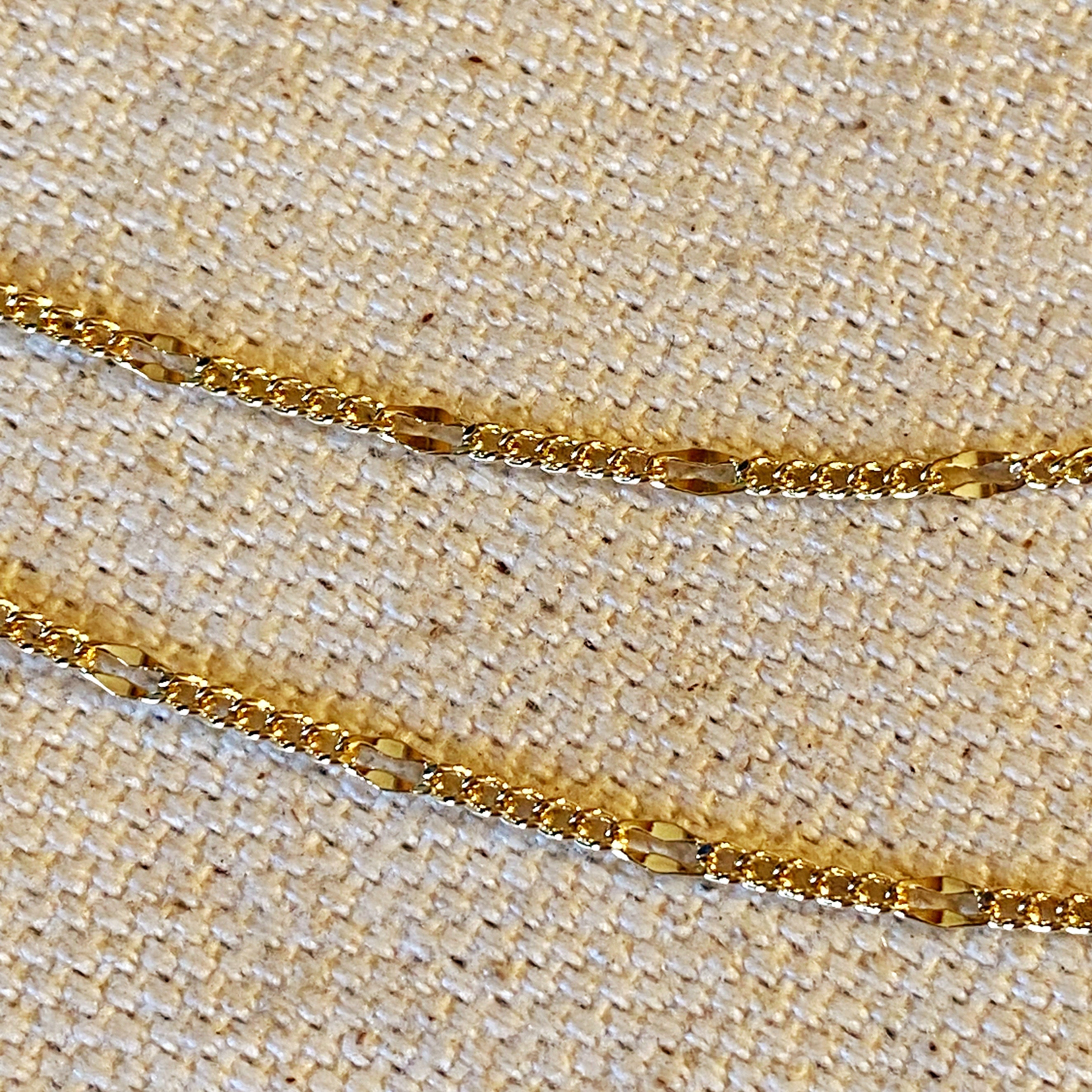 Mondsee 18k Gold Filled Beaten Figaro Chain | 18k Gold Filled Jewelry