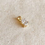 Mondsee 18k Gold Filled Oval Cubic Zirconia Charm | 18k Gold Filled Jewelry