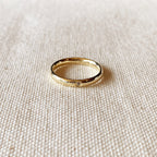 Mondsee 18k Gold Filled Band Ring With Cubic Zirconia Stone | 18k Gold Filled Jewelry