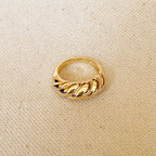 GoldFi 18k Gold Filled Dome Croissant Ring
