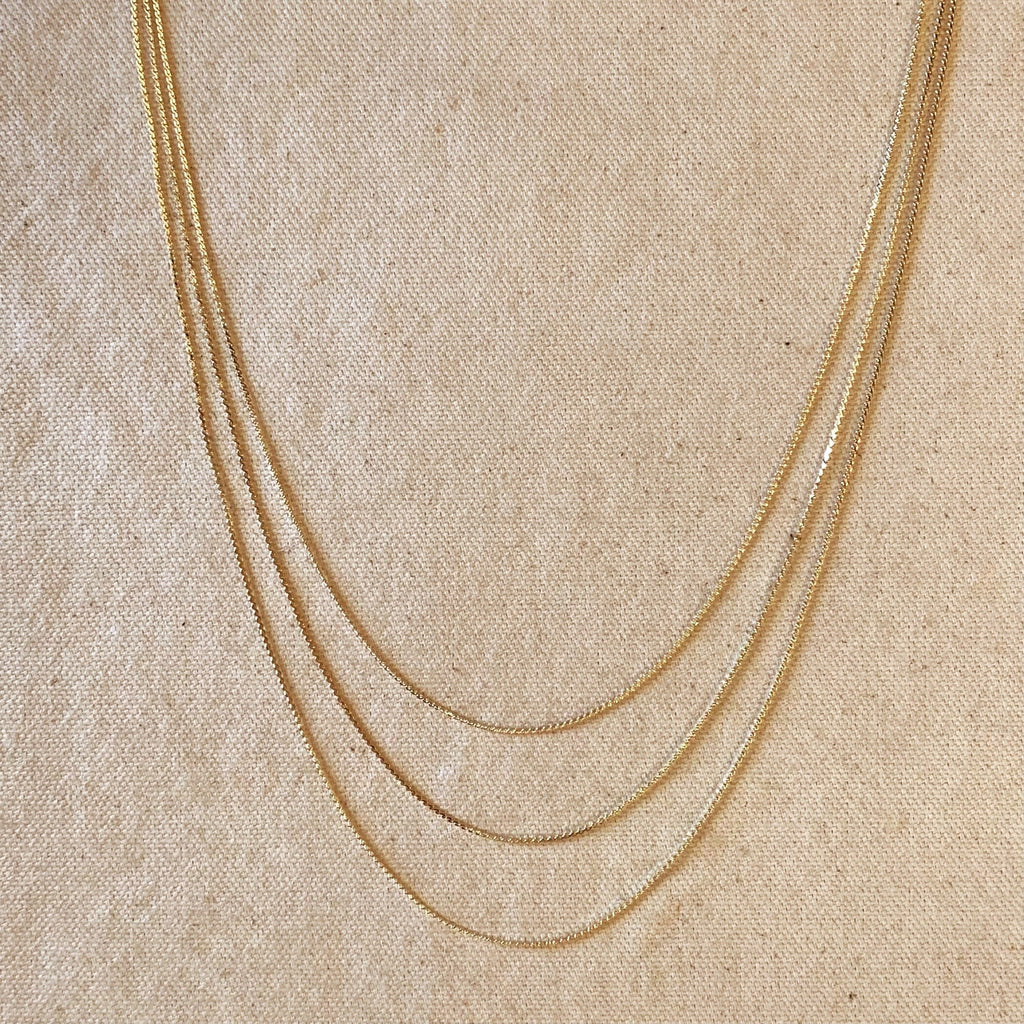 Mondsee 18k Gold Filled Dainty Chain Necklace | 18k Gold Filled Jewelry