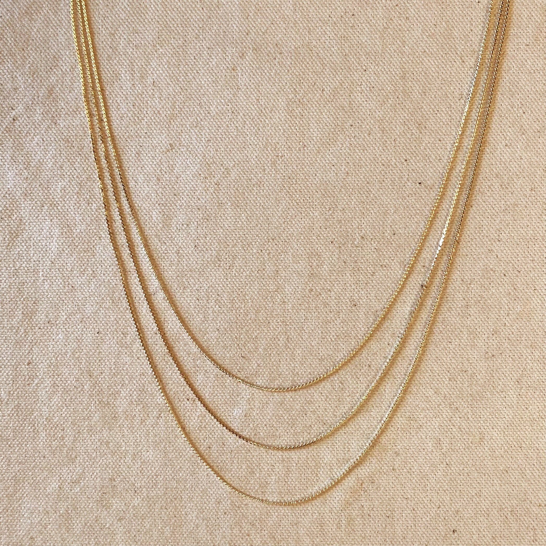 Mondsee 18k Gold Filled Dainty Chain Necklace | 18k Gold Filled Jewelry