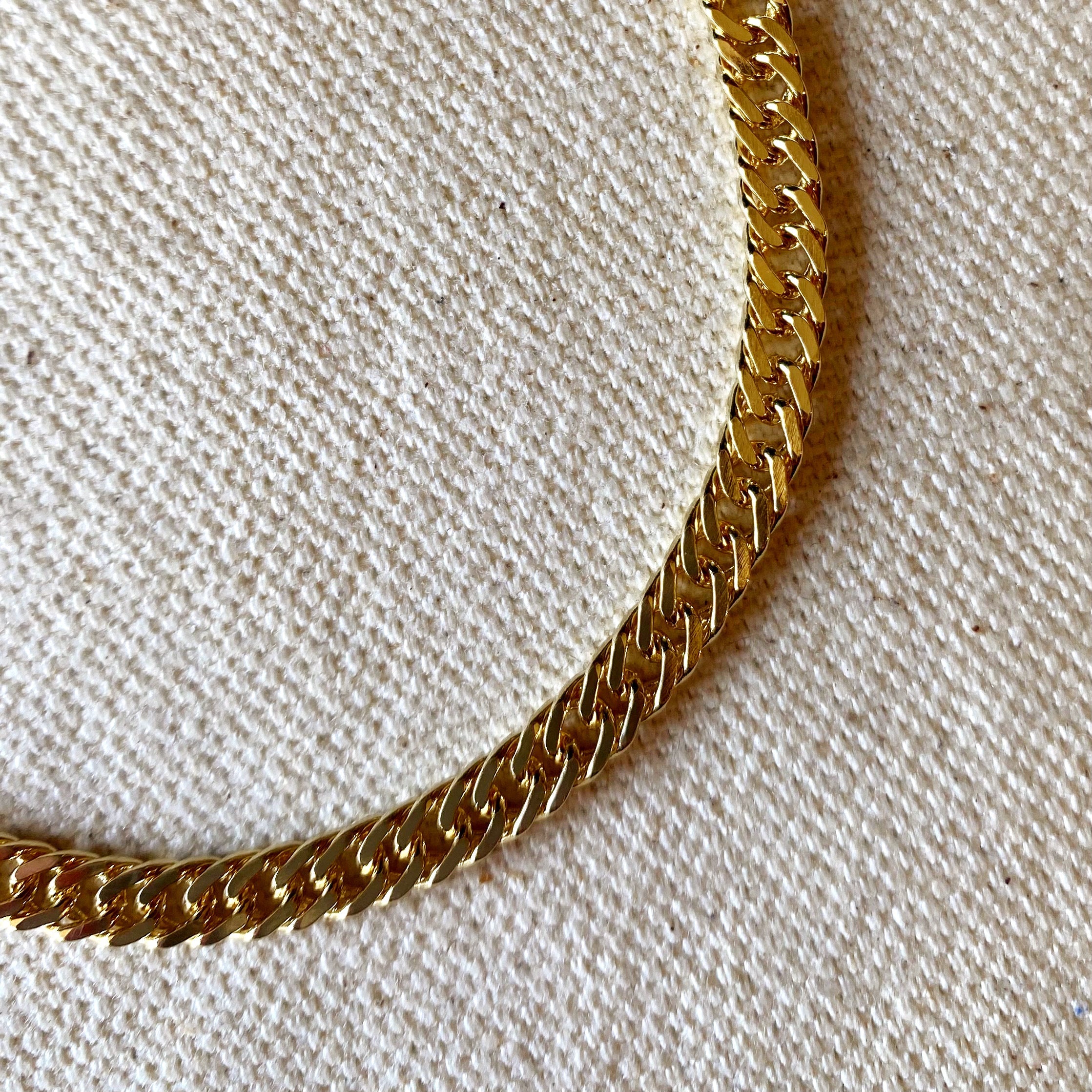 Mondsee 18k Gold Filled 4.0mm Curb Chain Bracelet | 18k Gold Filled Jewelry