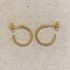 Mondsee 18k Gold Filled 18mm Bezel Cubic Zirconia C-Hoop | 18k Gold Filled Jewelry