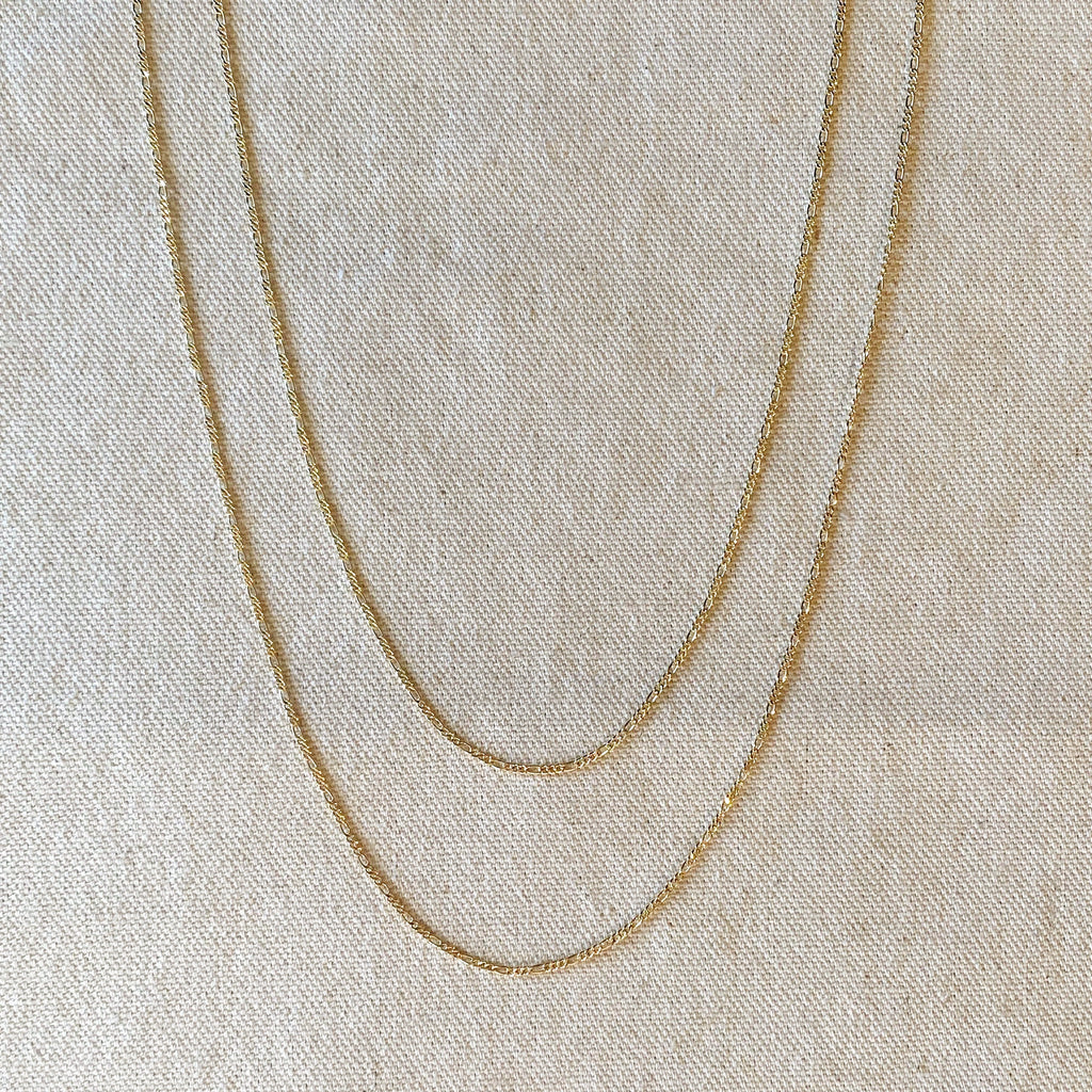 Mondsee 18k Gold Filled Thin Figaro Chain | 18k Gold Filled Jewelry