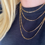 Mondsee 18k Gold Filled 2.5mm Flat Figaro Chain | 18k Gold Filled Jewelry