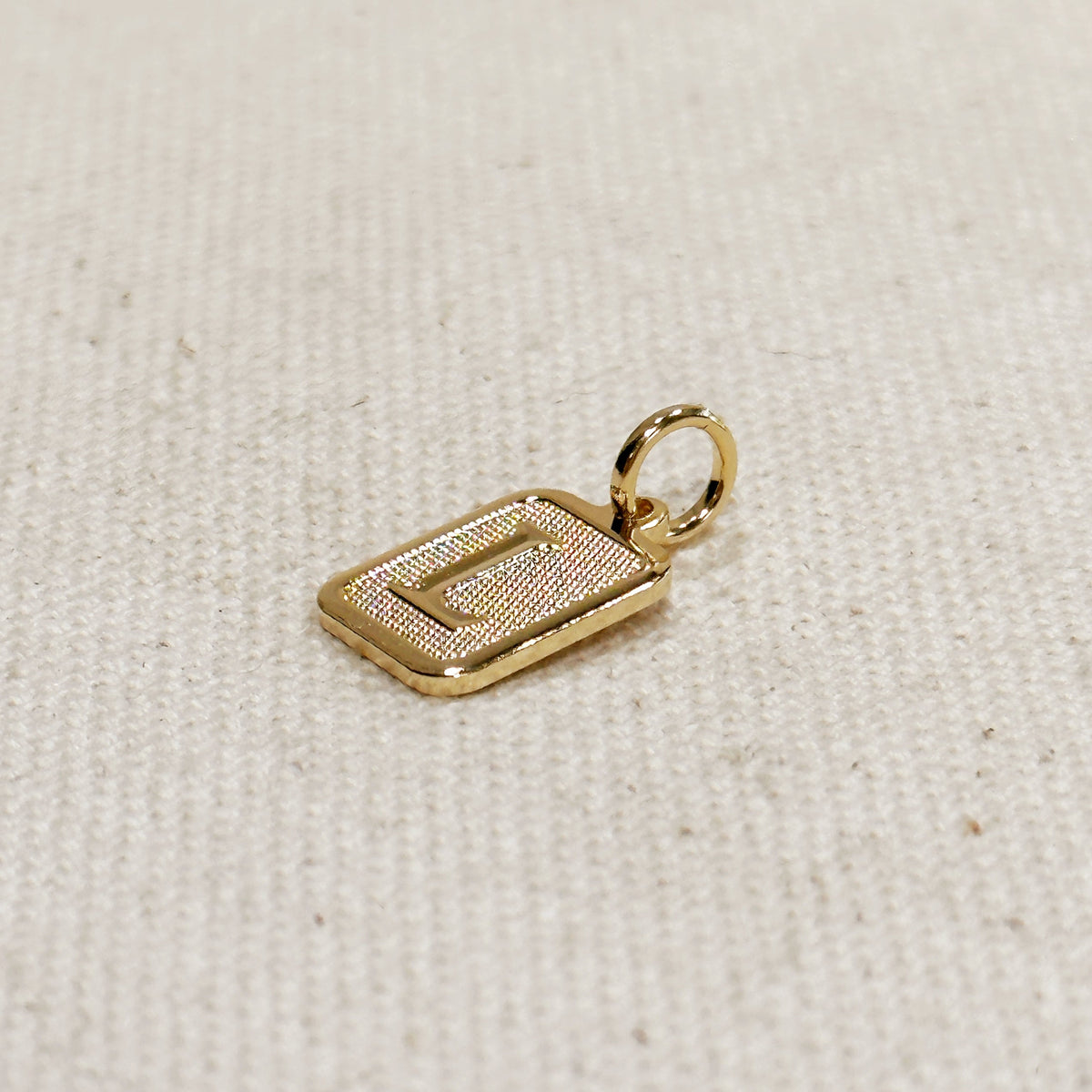 Textured Initial Plate Pendant, view 4