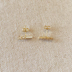 Mondsee 18k Gold Filled Cascading Bars Stud Earrings | 18k Gold Filled Jewelry