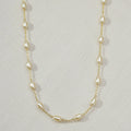 Mondsee 18k Gold Filled Oval Shaped Pearl Necklace | 18k Gold Filled Jewelry