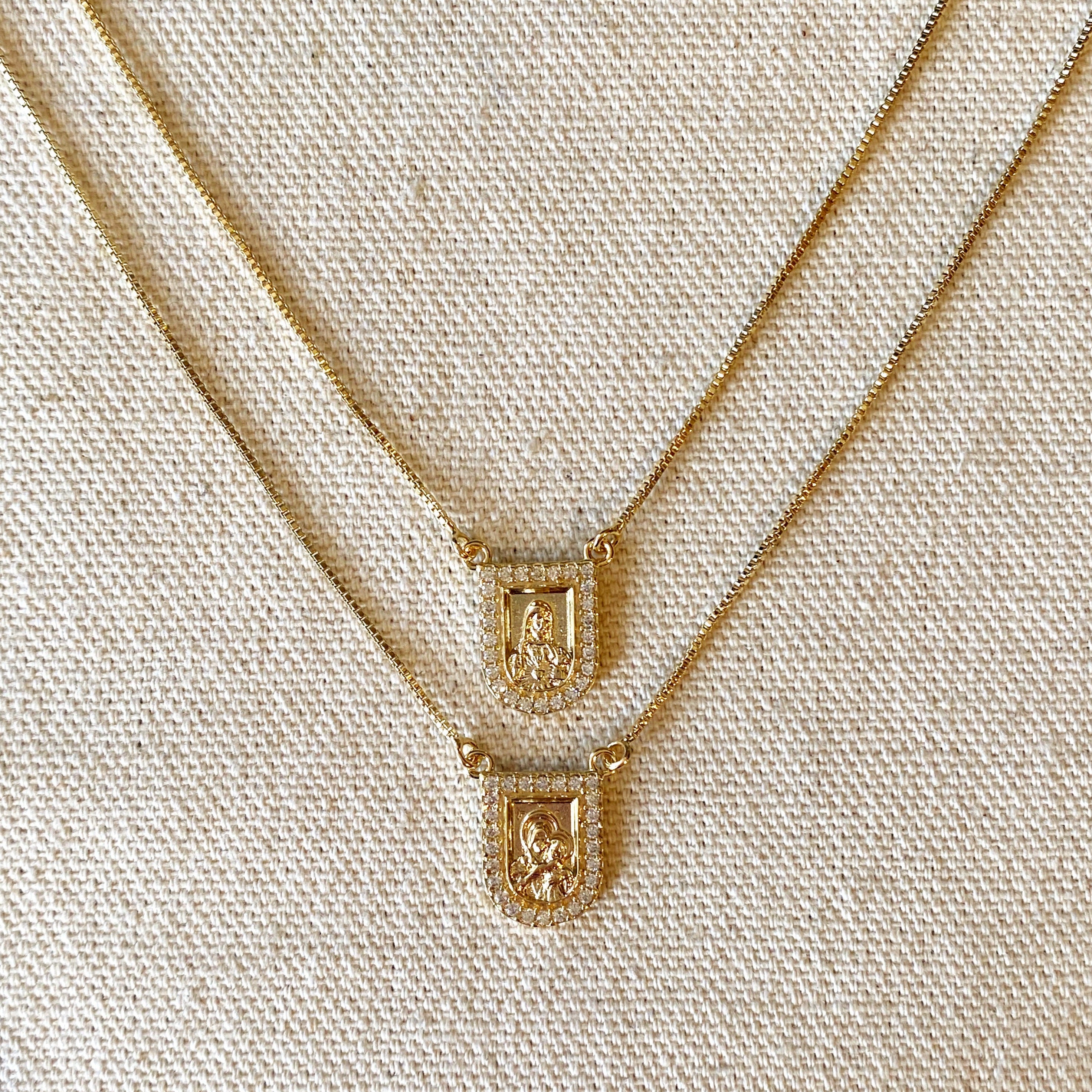 Mondsee 18k Gold Filled Scapular Necklace | 18k Gold Filled Jewelry