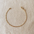 Mondsee 18k Gold Filled 2.5mm Flat Figaro Chain Anklet | 18k Gold Filled Jewelry