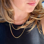 Mondsee 18k Gold Filled 2.0 mm Box Chain Necklace | 18k Gold Filled Jewelry