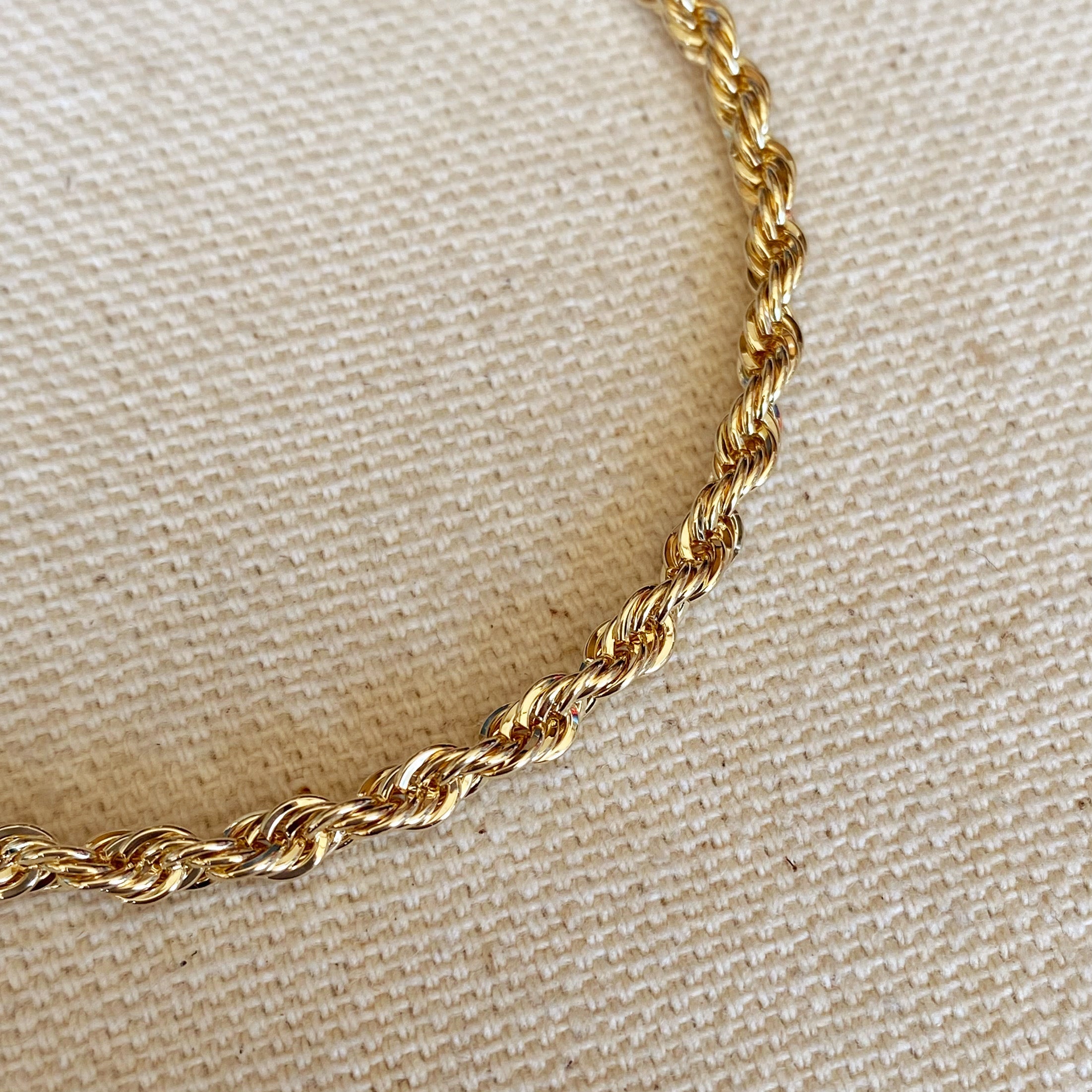 Mondsee 18k Gold Filled 3mm Rope Bracelet | 18k Gold Filled Jewelry