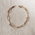 Mondsee 18k Gold Filled Classic Paperclip Bracelet | 18k Gold Filled Jewelry