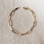 Mondsee 18k Gold Filled Classic Paperclip Bracelet | 18k Gold Filled Jewelry